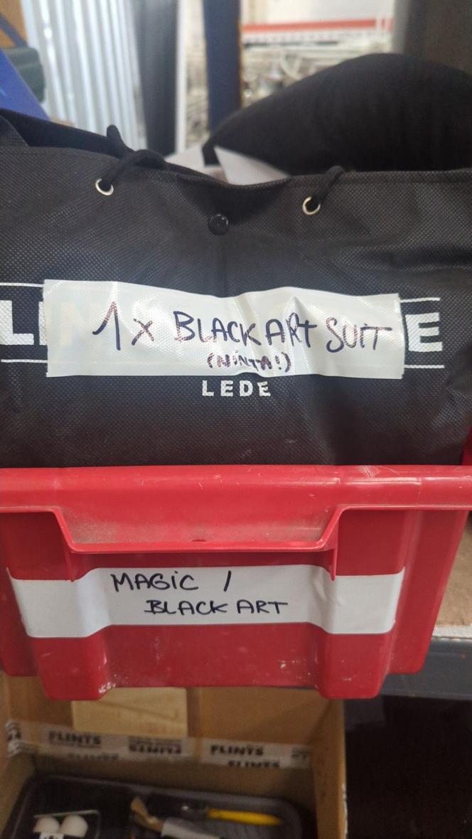 Black art suit