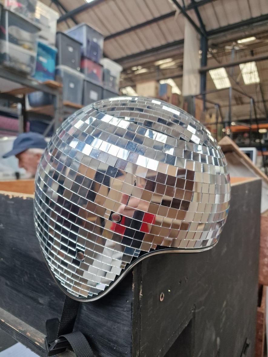 Disco ball helmet