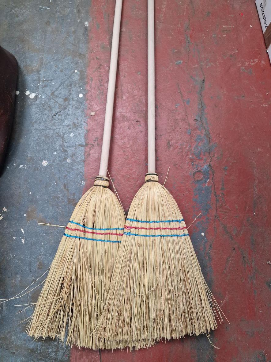 Straw brooms