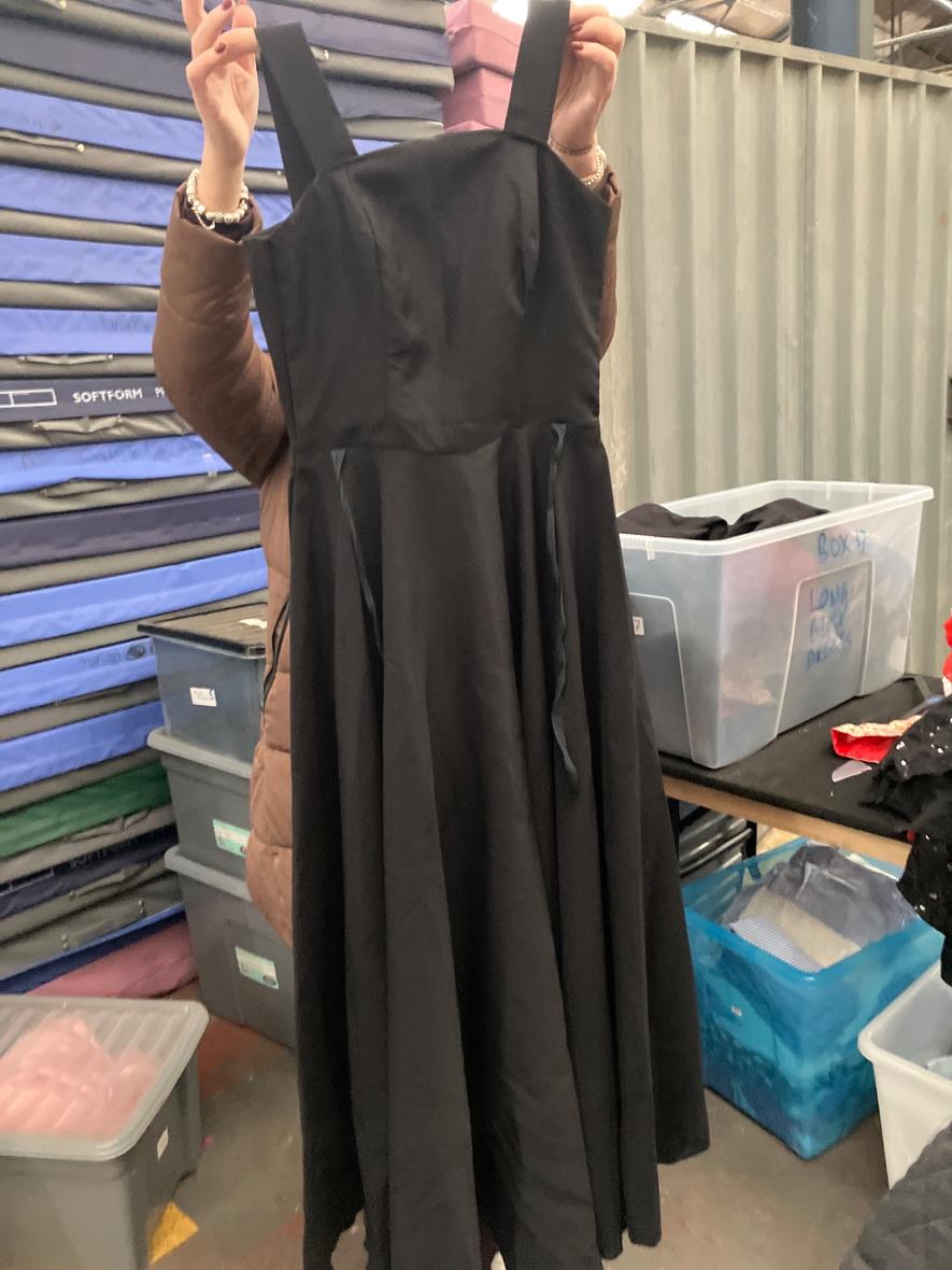 Long black pinafore dresses Ladies
